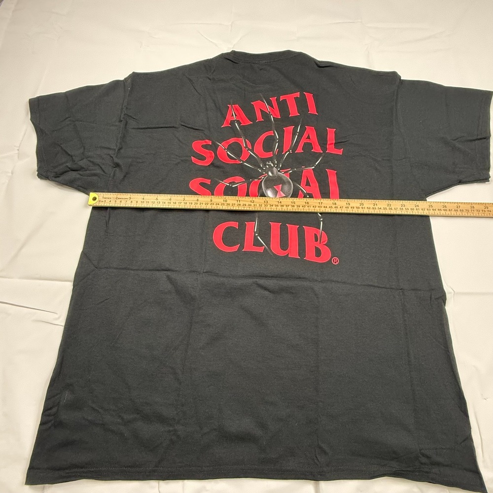 Anti Social Social Club Bitter Tee Black Red Spider Logo Graphic T-Shirt 2XL NEW - Picture 7 of 8